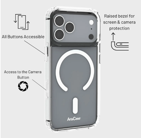 Iphone 17 Pro Max Clear Case with Magsafe – Impact Hybrid